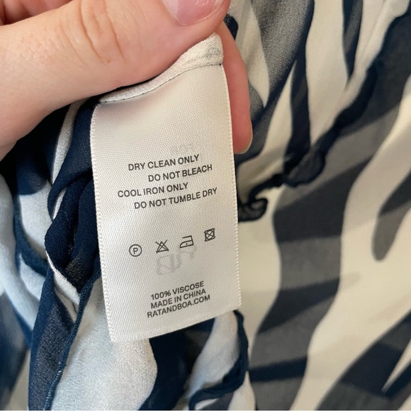 Rat & Boa Annika Zebra Print Mini Dress Medium - Picture 7 of 11